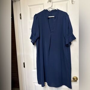 Navy Blue Sundress 3/4 Sleeve